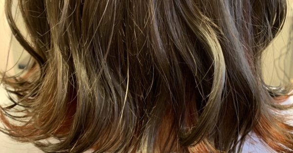 フォギーベージュとインナーカラーでナチュラルオレンジ