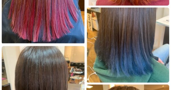 インナーカラー、イヤリングカラー、ヘムカラー、デザインカラーなお客様増えてます。