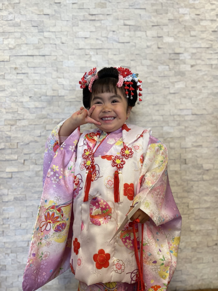 七五三　3歳女の子日本髪